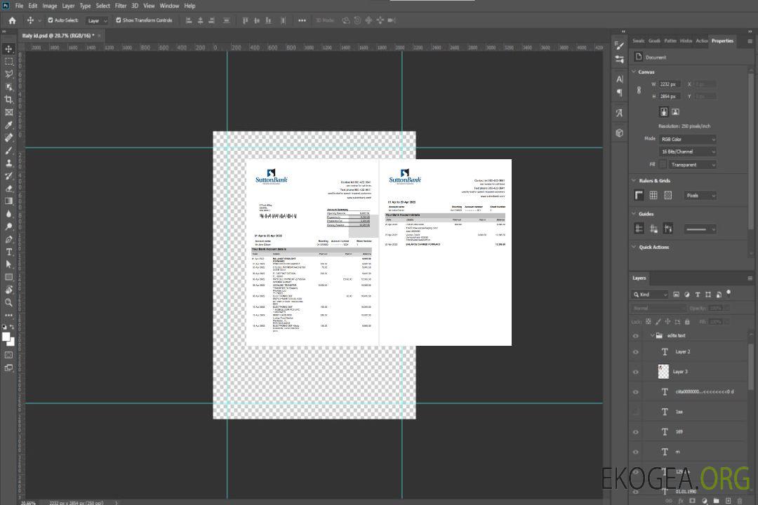 Relevé de la Sutton Bank des États-Unis 2 pages template Relevé de la Sutton Bank des États-Unis 2 pages template